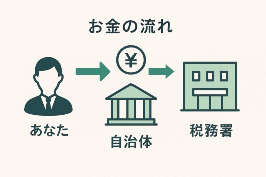 ふるさと納税　お金の流れ